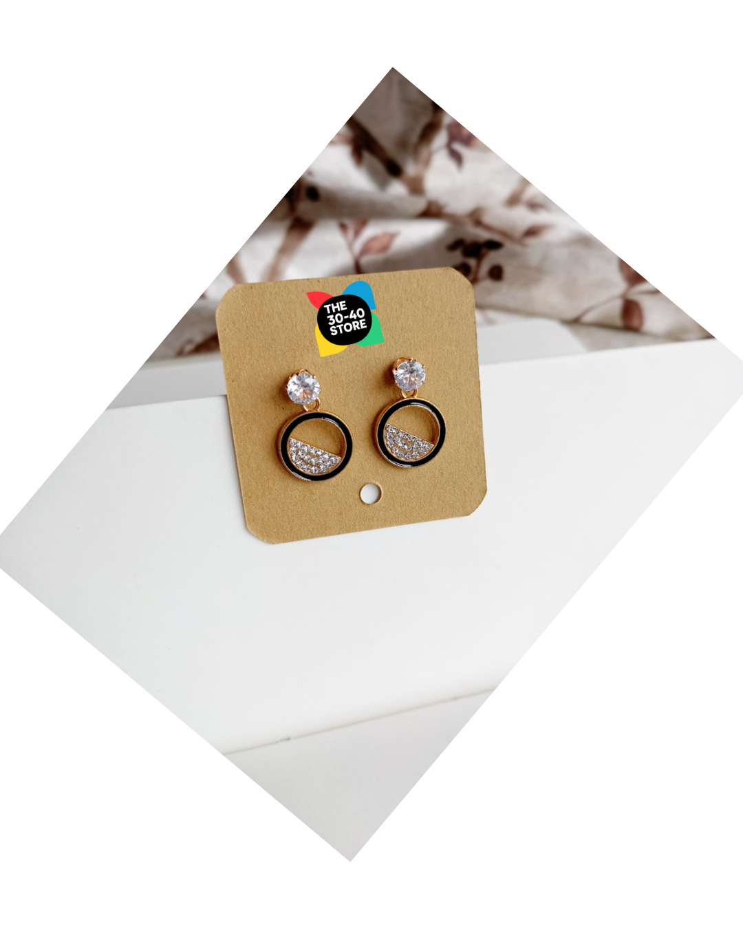 Sparking Round Diamond Beads Inside Earrings